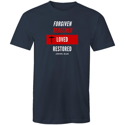 Image of Forgiven | Redeemed | Loved | Restored Staple - Mens T-Shirt