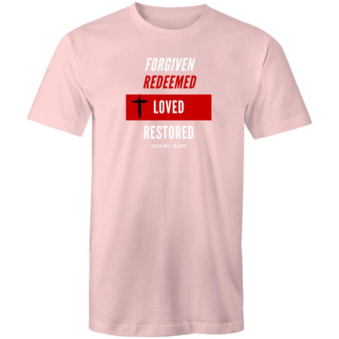 Image of Forgiven | Redeemed | Loved | Restored Staple - Mens T-Shirt