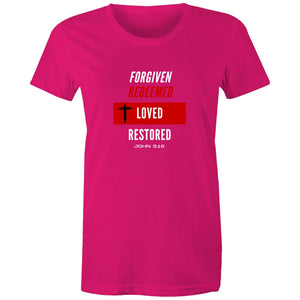 Forgiven | Redeemed | Loved | Restored - - Women's Staple Tee