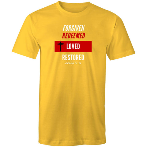 Image of Forgiven | Redeemed | Loved | Restored Staple - Mens T-Shirt