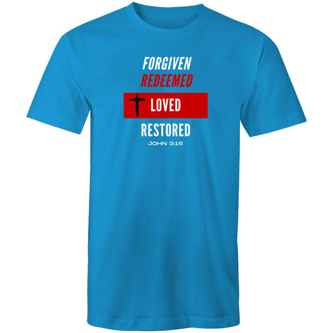 Image of Forgiven | Redeemed | Loved | Restored Staple - Mens T-Shirt